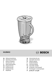 Bosch MUZ8MX2 Operating Instructions Manual
