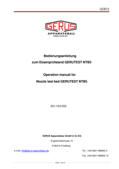 Gerus GERUTEST NTB5 Operation Manual
