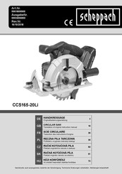 Scheppach CCS165-20Li Translation Of Original Instruction Manual