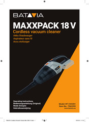 Batavia MAXXPACK BT-CVC001 Operating Instructions Manual