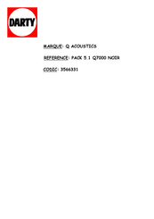 Q Acoustics 7000S User Manual And Technical Specifications