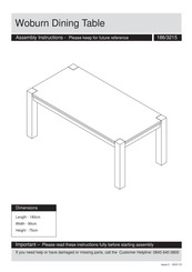 Argos HAMPSHIRE 186/4018 Assembly Instructions Manual