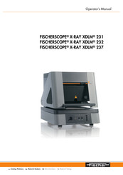 FISCHER FISCHERSCOPE X-RAY XDLM 237 Operator's Manual