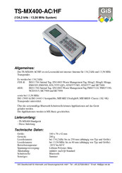 Gis TS-MX400-AC/HF Manual