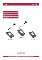 Audio Contractor MBT 1112E Instructions For Use Manual