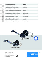Gude 360 KG 10 M Translation Of The Original Instructions
