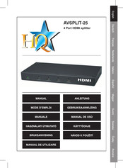 HQ AVSPLIT-25 Manual