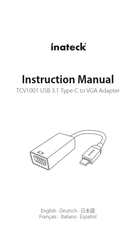 Inateck TCV1001 Instructions Manual