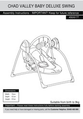 Argos CHAD VALLEY BABY DELUXE SWING Assembly Instructions Manual