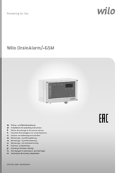 Wilo Control DrainAlarm Installation And Operating Instructions Manual