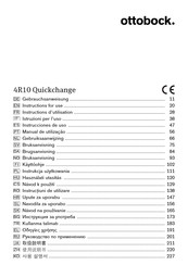 Otto Bock 4R10 Quickchange Instructions For Use Manual
