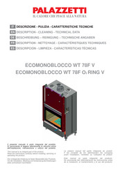 Palazzetti ECOMONOBLOCCO WT 78F O2 RING V Description / Cleaning / Technical Data