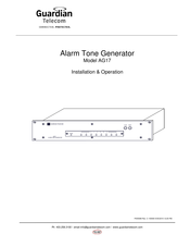 Guardian Telecom AG17 Installation & Operation Manual