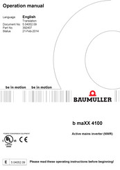 Baumuller b maXX 4100 Series Operation Manual