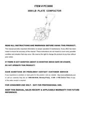Buffalo Tools PC3000 Instruction Manual