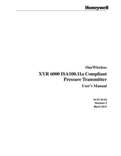 Honeywell oneWireless XYR 6000 User Manual