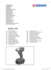 Berner 241993 Original Instructions Manual