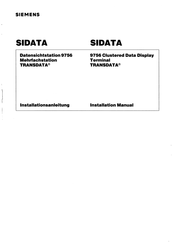 Siemens SIDATA 9756 Installation Manual