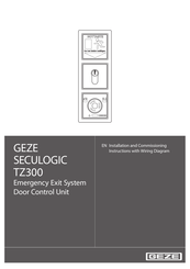 GEZE SecuLogic RWS TZ 300 Installation And Commissioning Instructions With Wiring Diagram