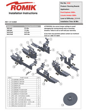 Romik 2162 Installation Instructions