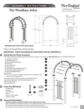 New England Arbors The Wyndham Arbor Assembly Instructions