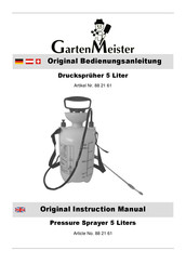 Garten Meister 88 21 61 Original Instruction Manual