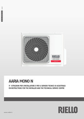 Riello AARIA MONO 50 N Instructions For The Installer And The Technical Service Centre