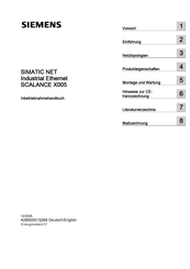 Siemens SIMATIC NET SCALANCE X005 Commissioning Manual
