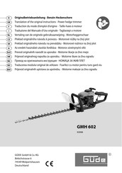 Gude GMH 602 Translation Of The Original Instructions