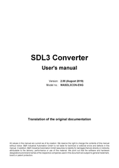 B&R Industries MASDL3CON-ENG User Manual