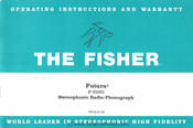 The Fisher FUTURA F-5593 Operating Instructions And Warranty