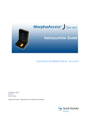 Safran MorphoAccess J Series Installation Manual