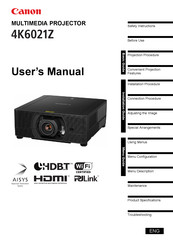 Canon 4K6021Z User Manual