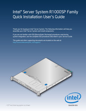 Intel R1000SP Quick Installation User's Manual