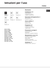 Hotpoint Ariston FZ 61 P.1/HA Operating Instructions Manual