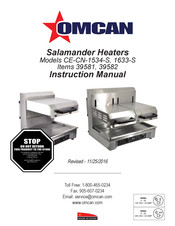 Omcan 39581 Instruction Manual