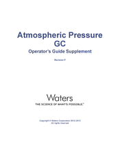 Waters APGC Operator's Manual Supplement