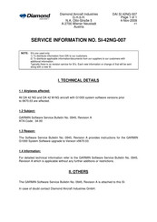 Diamond Aircraft DA 42 NG Service Information
