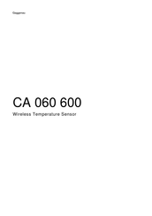 Gaggenau CA 060 600 Instruction Manual