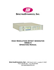 SpectraDynamics HROG-5 Operating Manual