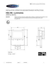 Chalmit HDL106N1 Installation, Operation And Maintenance Instructions