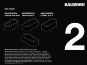 Kaldewei SKIN TOUCH MEISTERSTUCK CENTRO DUO 2 Installation Instructions Manual