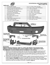Steelcraft Elevation Bull Nose Front Bumper Installation Instructions Manual
