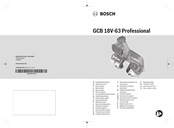 Bosch Professional GCB 18V-63 Original Instructions Manual