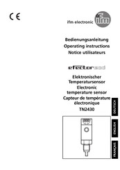 IFM Electronic efector 600 TN2430 Operating Instructions Manual