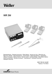 Cooper Hand Tools Weller WR 3M Operating Instructions Manual