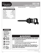 Silver Eagle SE116 Operating Instructions, Warning Information, Parts Breakdown