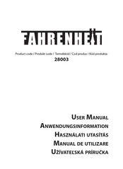 Fahrenheit 28003 User Manual