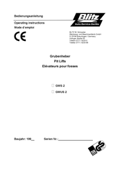 Blitz GWS 2 Operating Instructions Manual