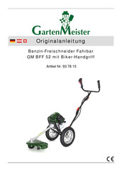 Garten Meister GM BFF 52 Original Instructions Manual